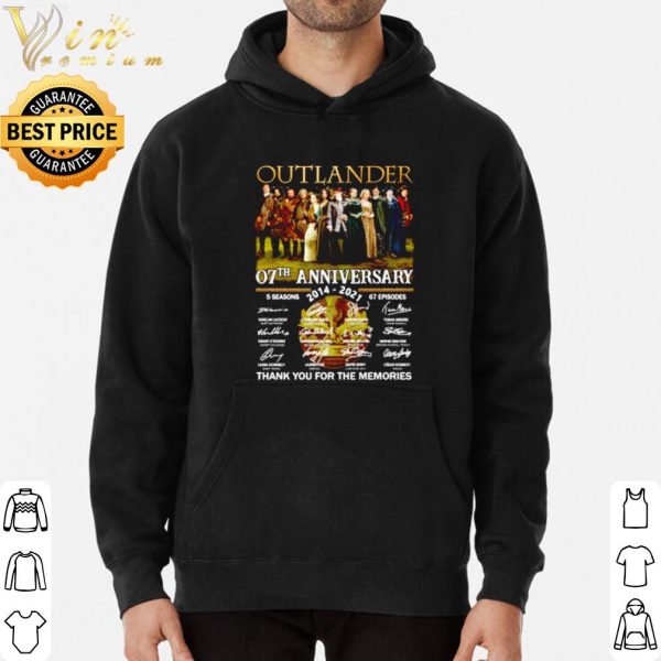 Outlander 07th Anniversary 2014 2021 Thank The Memories Signature shirt 3