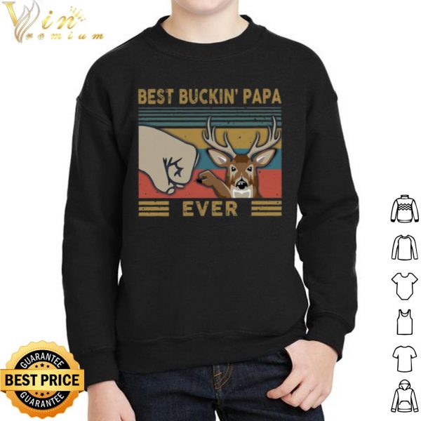 Best Buckin Papa Ever Vintage shirt 2