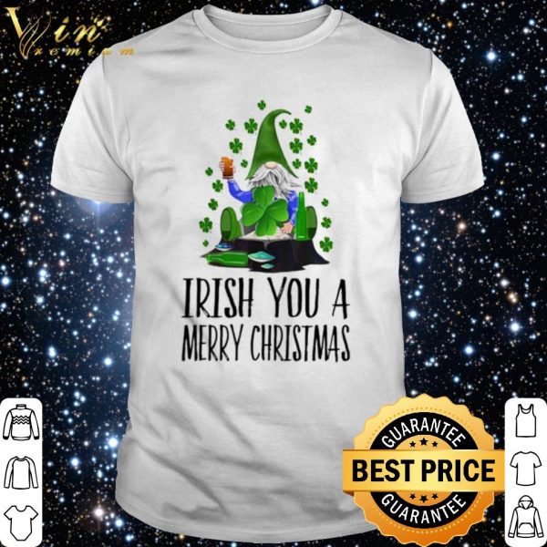 Gnome Irish You A Merry Christmas shirt 1