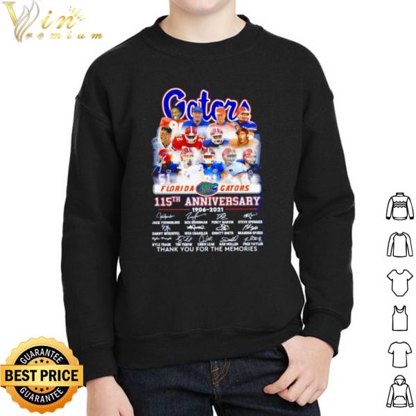 Florida Gators 115th Anniversary Thank You For The Memories Signature shirt 2