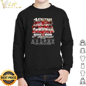 San Francisco 49ers 77th Anniversary Signature Thank the Memories shirt 4