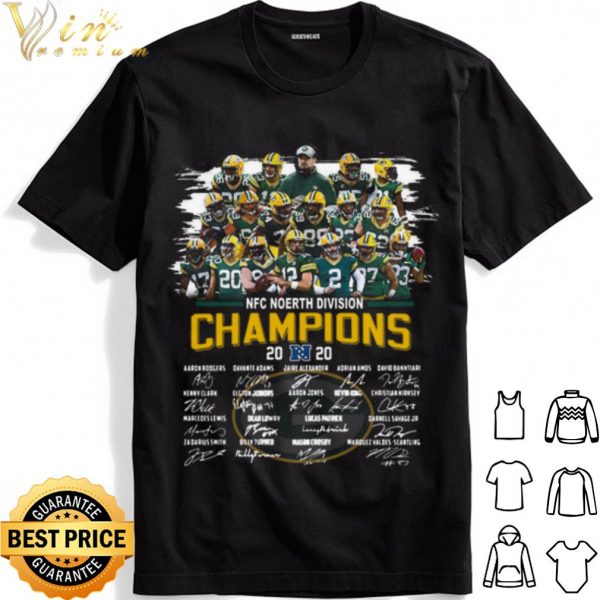 Green Bay Packers NFC North Division Champion 2020 Signatures shirt 1