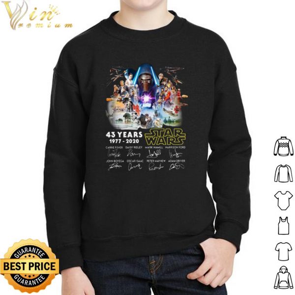 43 Years Starwars 1977 2020 Signature Protagonist shirt 2