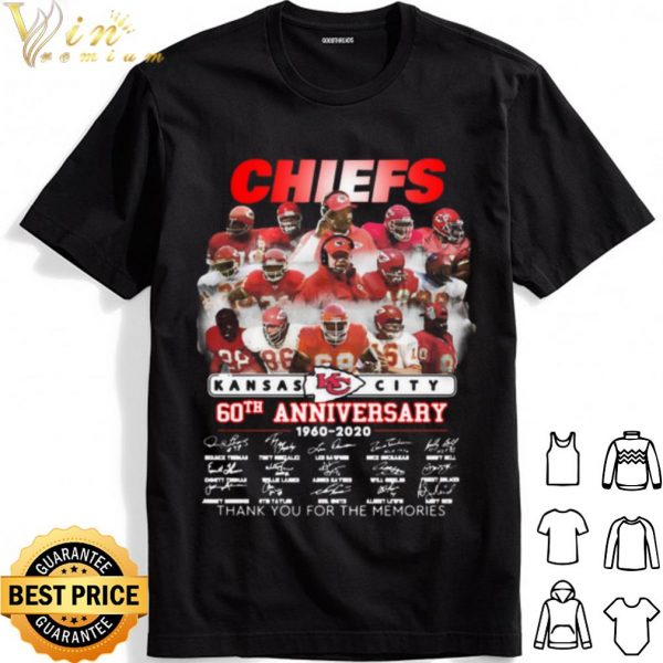 Kansas City Chiefs 61st Anniversary 1960 2021 Thank Memories Signatures shirt 1