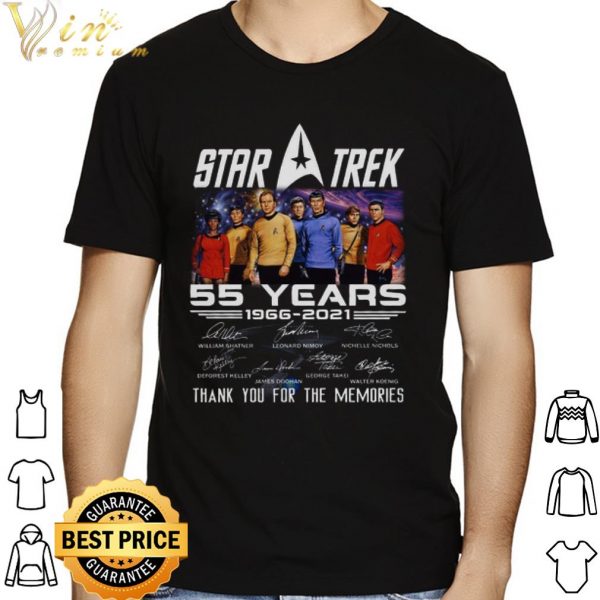 Star Trek 55 Years 1966 2021 Thank You For The Memories Signature shirt 1