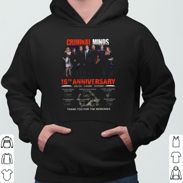 Criminal Minds 16th Anniversary 2005 2021 Thank Memories Signature shirt 3