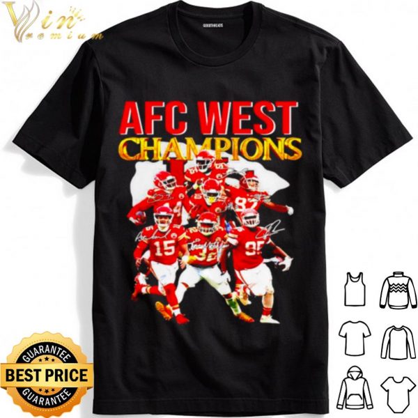 Kansas City Chiefs Afc West Champions Signatures shirt 1