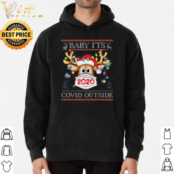 Reindeer Baby It's Covid Outside Christmas shirt 3