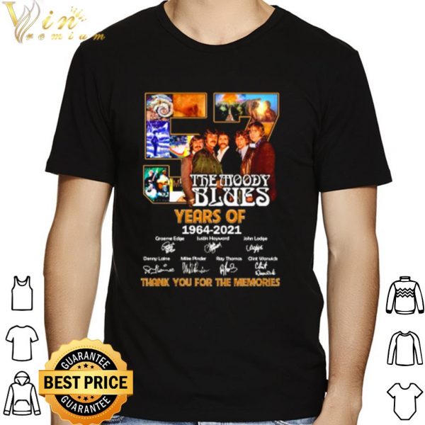 57 Years Of The Moody Blues 1964 2021 Thank You For The Memories shirt 1