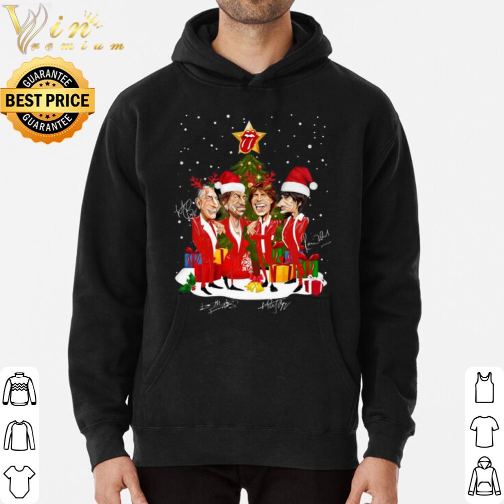 Santa Rolling Stones Chibi Merry Christmas Signature shirt Santa Rolling Stones Chibi Merry Christmas Signature shirt 3