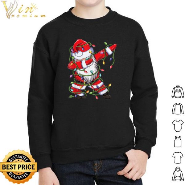 Santa Claus Dabbing Light Christmas shirt 2