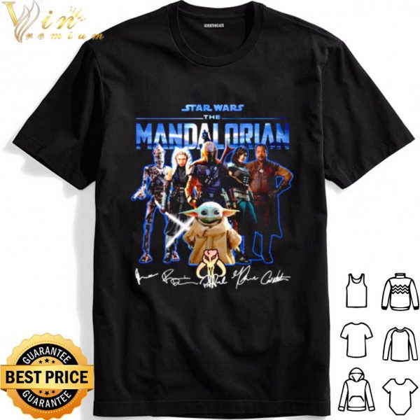 Star Wars The Mandalorian Characters Signature shirt 1