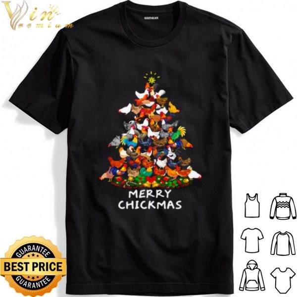 Chicken Tree Christmas merry Chickmas shirt 1
