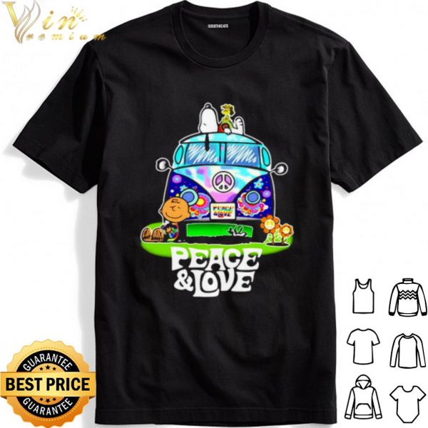 Peace Love Hippie Snoopy Peanuts Woodtosck shirt 1