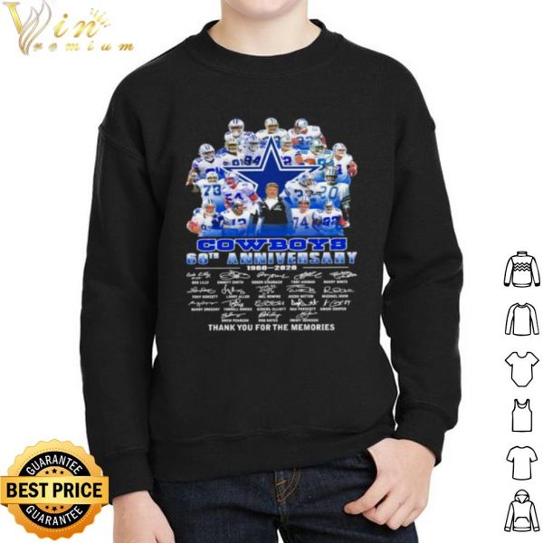 Dallas Cowboys 60th Anniversary Thank You For The Memories Signature shirt 2