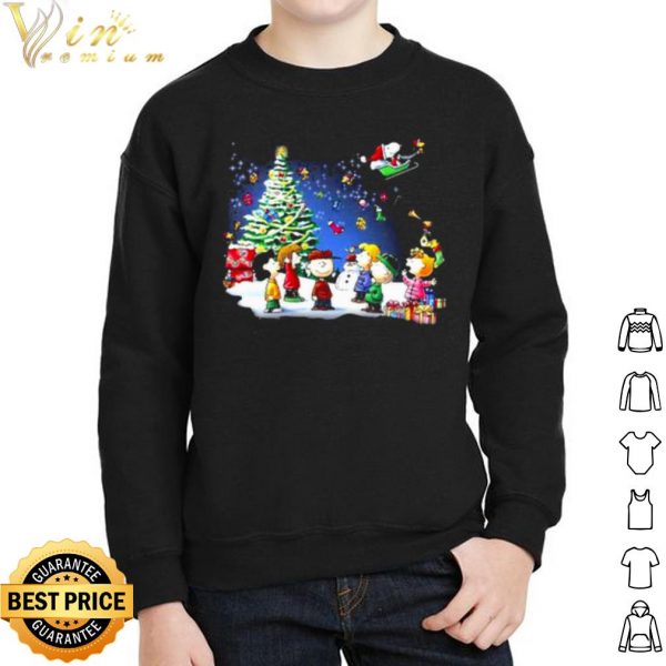Santa Snoopy Woodstock The Peanuts Christmastree shirt 2