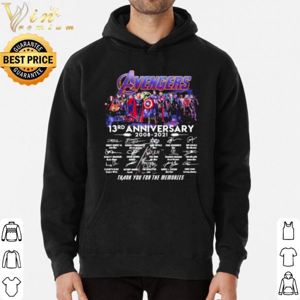 Avengers 13rd Anniversary 2008 2021 Thank The Memories Signature shirt 3