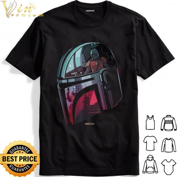 Star Wars The Mandalorian Helmet Scene Fill shirt 1