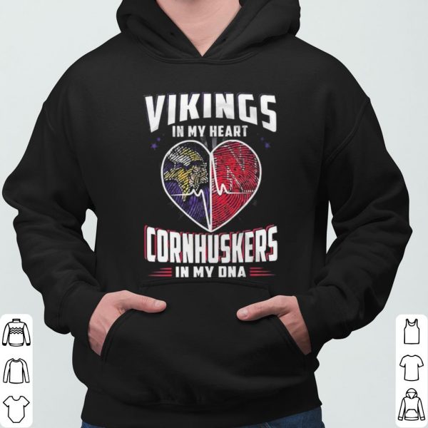 Vikings In My Heart Cornhuskers In My DNA shirt 3
