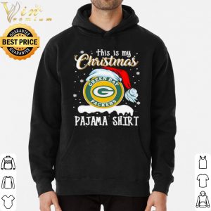 Green Bay Packers Pajama Hat Santa This Is My Christmas shirt 5