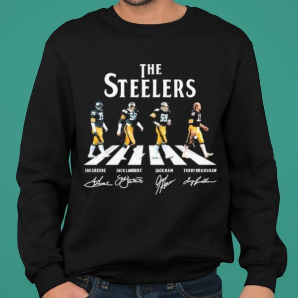 The Steelers Joe Greene Jack Lambert Jack Ham Abbey Road Signatures shirt 2