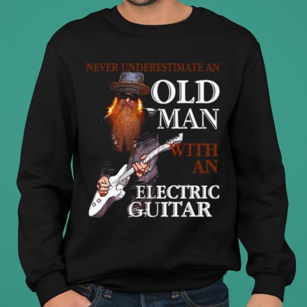 Bass Guitar Never Underestimate An Old Man With An Electric Guitar shirt 2
