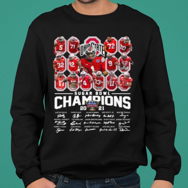 Ohio State Sugar Bowl Champions 2021 Signatures shirt 2