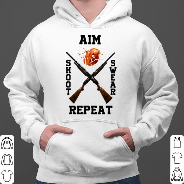 Trap Shooting Aim Shoot Swear Repeat shirt 3