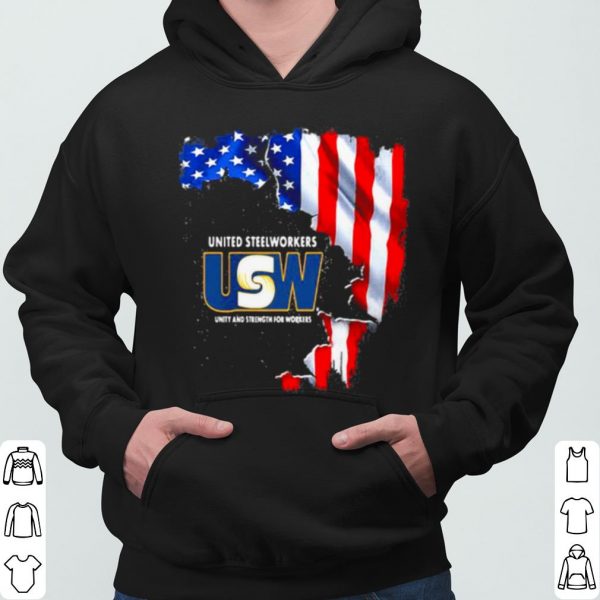 United Steelworkers Unity And Strength For Works Usa Flag shirt 3