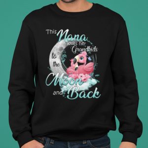 Flamingo This Nana Loves Her Grandkids To The Moon And Back shirt 4