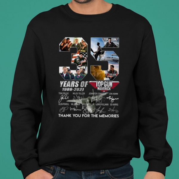 35 Years of 1986 2021 Top gun Maverick Thank you the memories Signature shirt 2