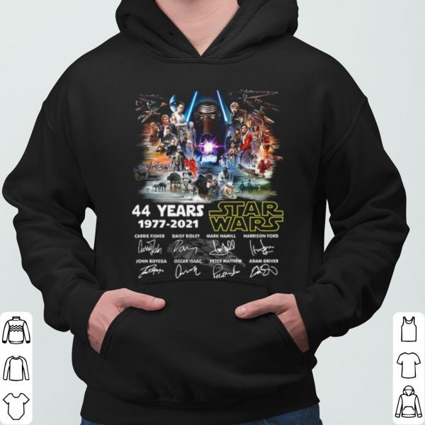 44 Years 1977 2021 Star Wars Signatures shirt 3