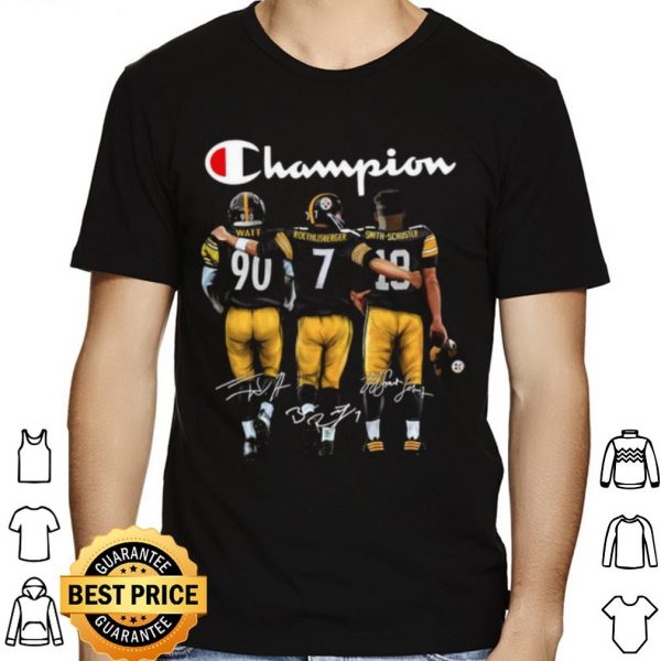 Champion Watt Roethlisberger and Smith Schuster Signatures shirt 1