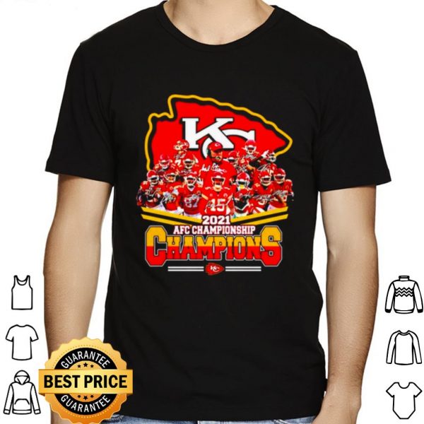 Kansas City Chiefs 2021 Afc Championship Champions Signatures shirt 1