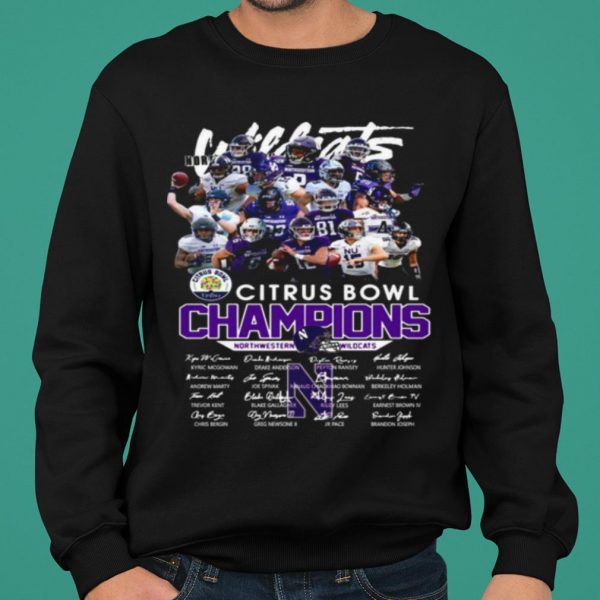 Citrus Bowl Champions Northwestern Wildcats Signatures shirt 2