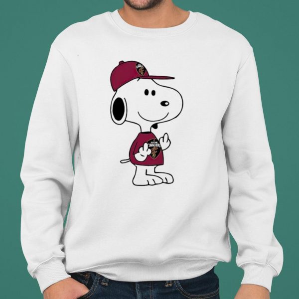 Snoopy Cleveland Cavaliers NBA Double Middle Fingers Fuck You shirt 2