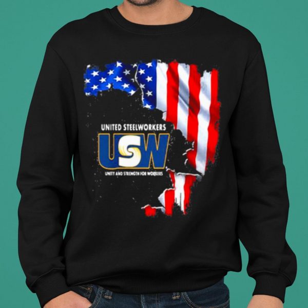 United Steelworkers Unity And Strength For Works Usa Flag shirt 2