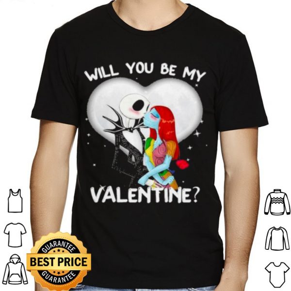 Jack Skellington and Sally will you be my Valentine 2021 shirt 1