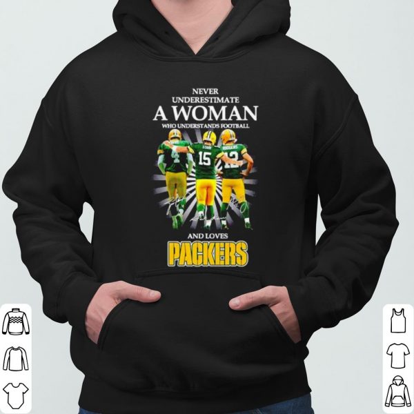 Never Underestimate A Woman Who Understands Football And Loves Packers shirt 3