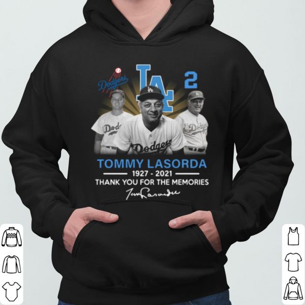 Los Angeles Dodgers Tommy Lasorda 1927 2021 Thank Memories Signature shirt 3
