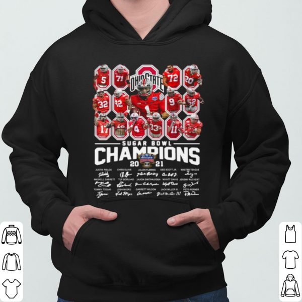 Ohio State Sugar Bowl Champions 2021 Signatures shirt 3