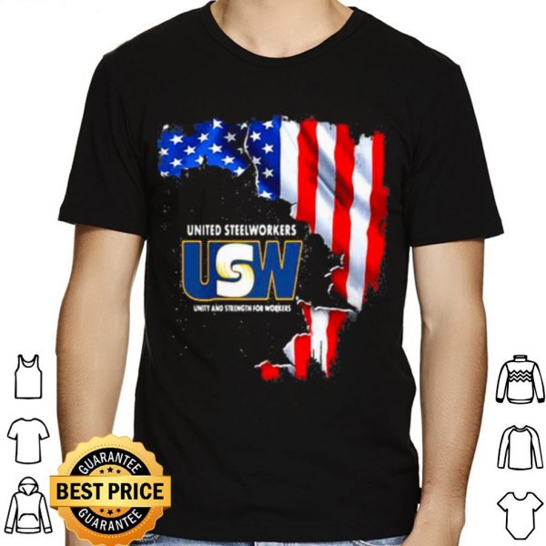 United Steelworkers Unity And Strength For Works Usa Flag shirt 1
