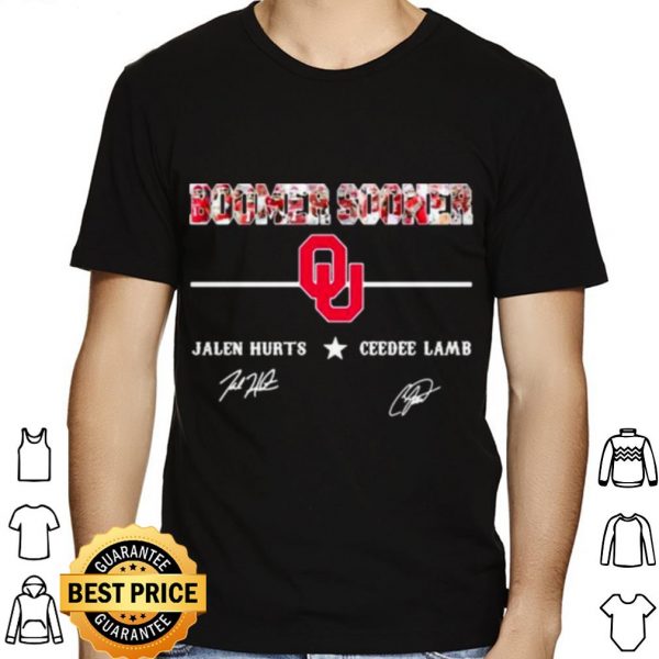 Boomner Sooner Jalen Hurt And Ceedee Lamb Signature shirt 1