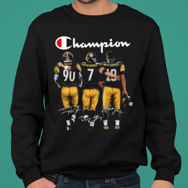 Champion Watt Roethlisberger and Smith Schuster Signatures shirt 2