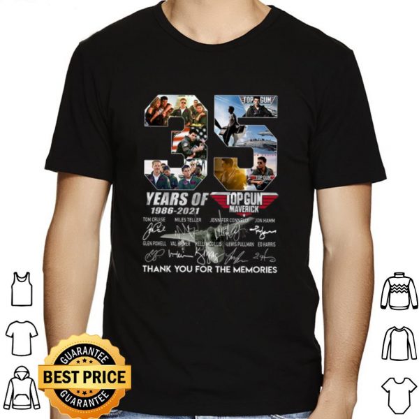 35 Years of 1986 2021 Top gun Maverick Thank you the memories Signature shirt 1