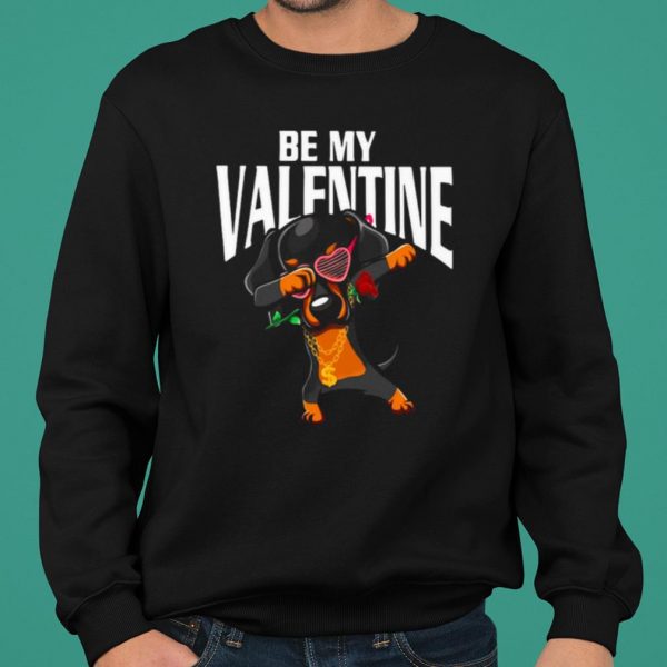 Dachshund Dabbing Be My Valentine shirt 2