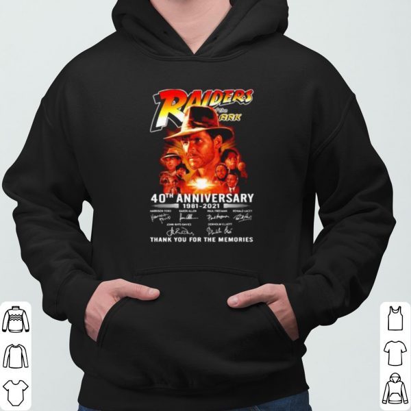 40 Years Of Raiders Of The Ark 1981 2021 Thank You For The Memories shirt 3