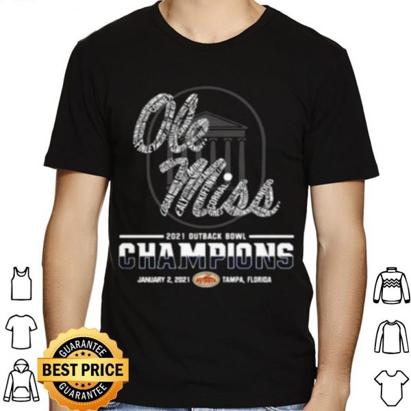 Ole Miss Rebels 2021 Outback Bowl Champions Raymond James shirt 1