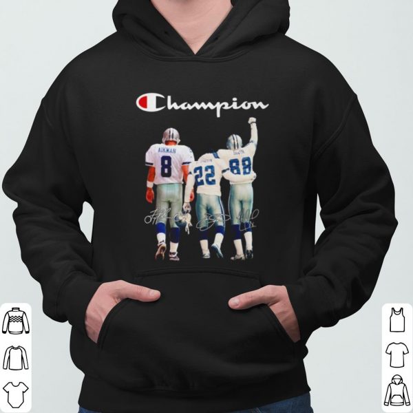 Dallas Cowboys Champions Aikman Smith Irvin Signature shirt 3