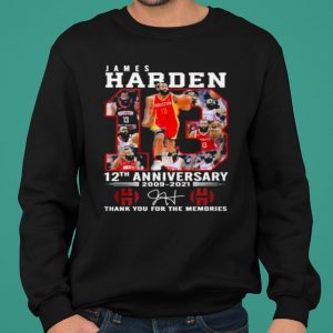 James Harden 12th Anniversary 2009 2021 Thank You For The Memories shirt 4